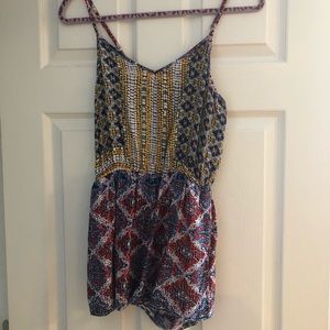 Cute multi patterned and colored romper